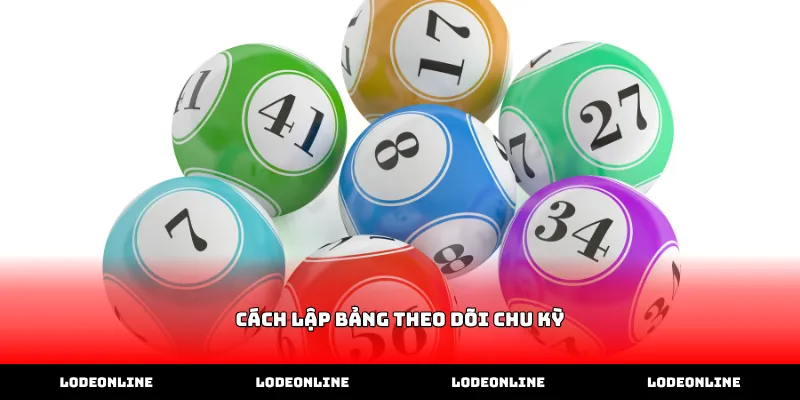 Thực hiện cách lập bảng theo dõi chu kỳ theo từng ngày